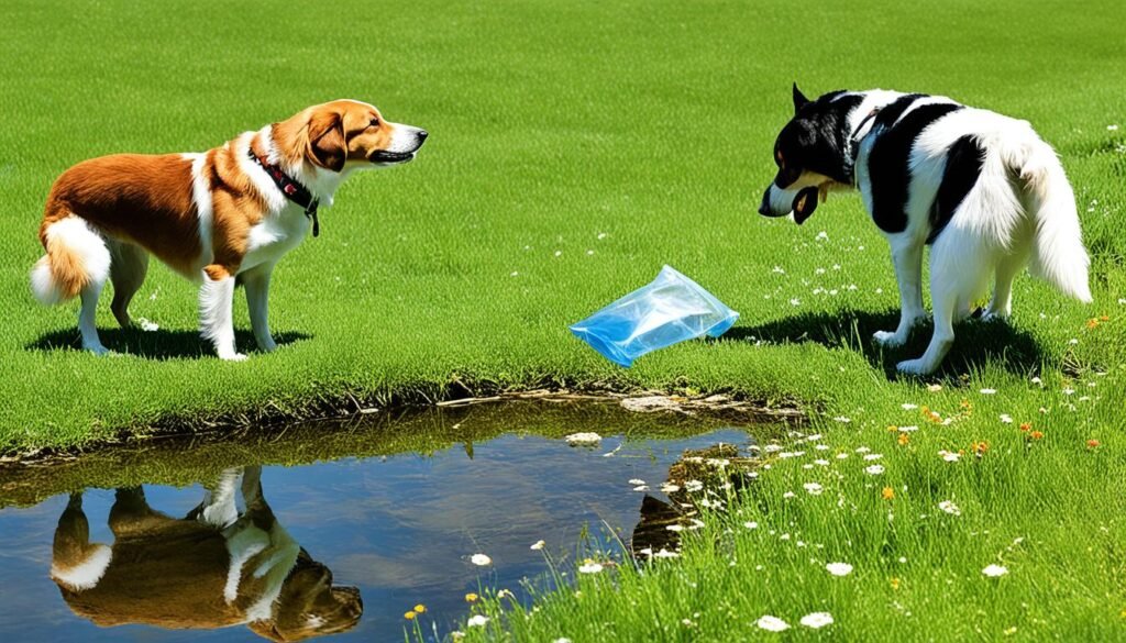 avoid dog poop near water