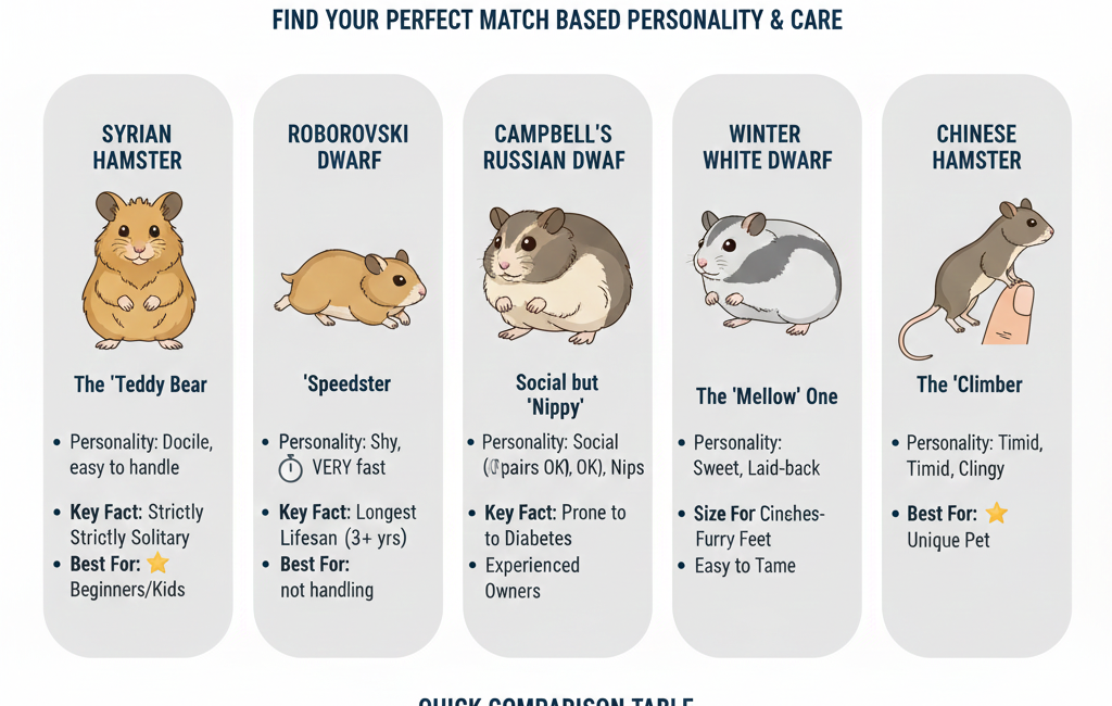 Best Types of Hamsters for Your Next Furry Friend