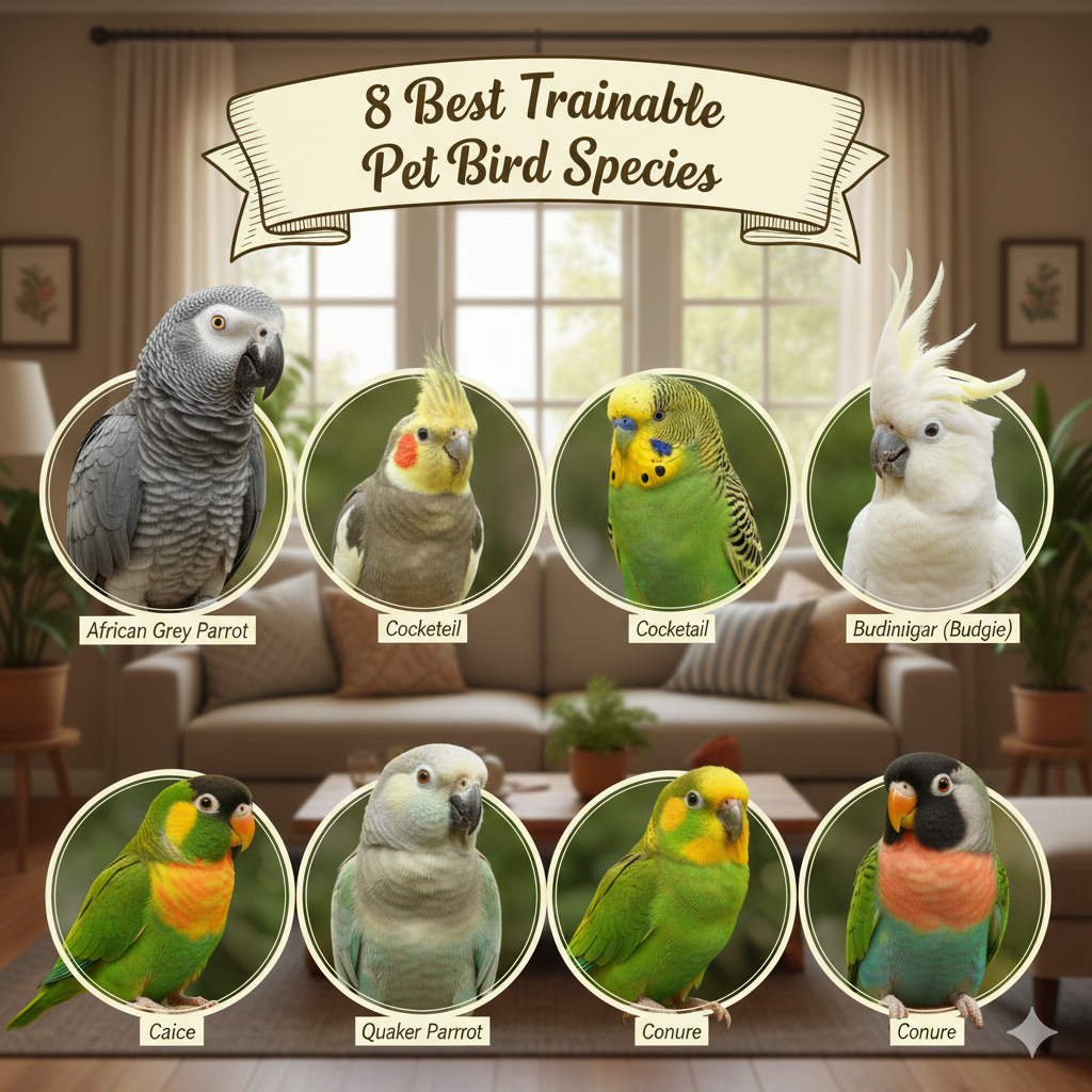 8 Best Trainable Pet Bird Species