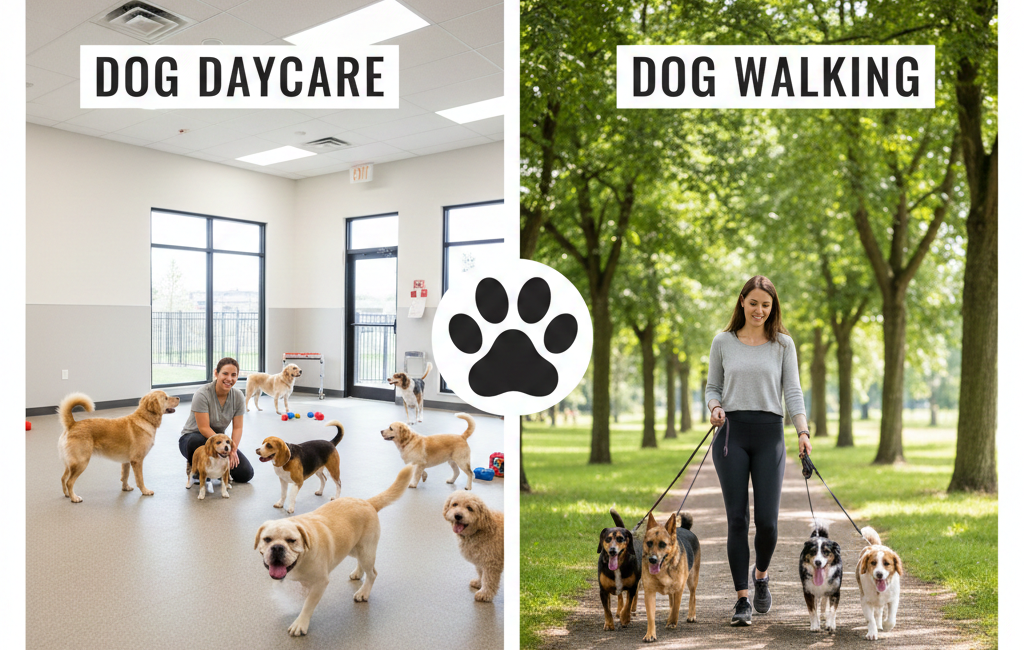 Dog Daycare vs Dog Walking