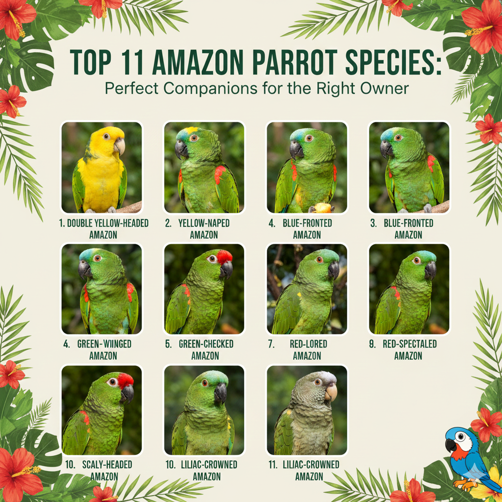 11 Amazon Parrot Species