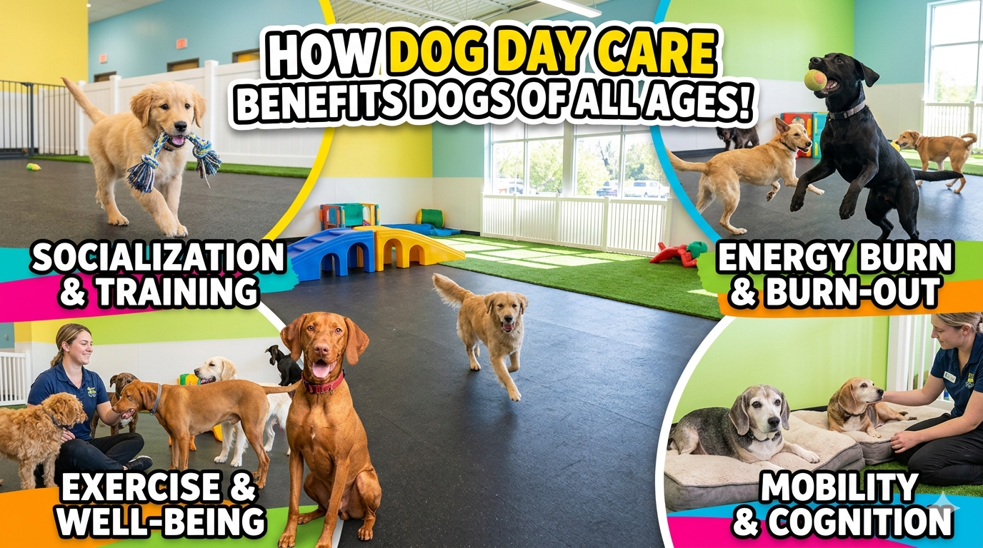 How Dog Day Care Benefits Dogs of All Ages