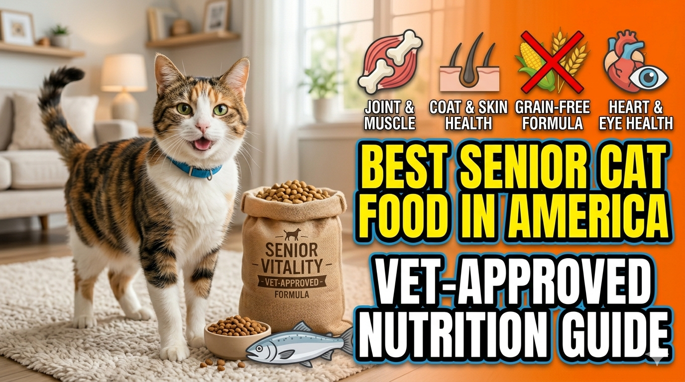 Senior cat eating premium wet food from a bowl with shiny coat and bright eyes