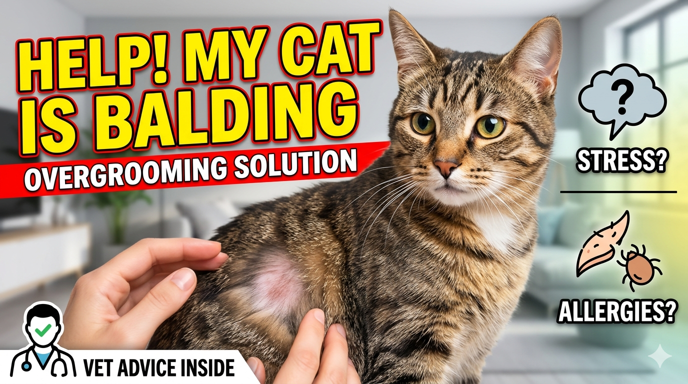 My Healthy Cat Overgrooms to the Point of Balding