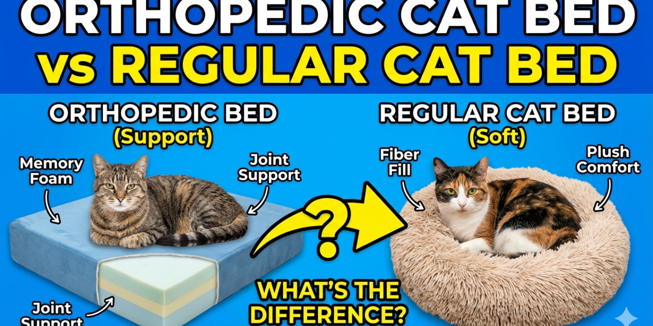 Orthopedic Cat Bed vs Regular Cat Bed
