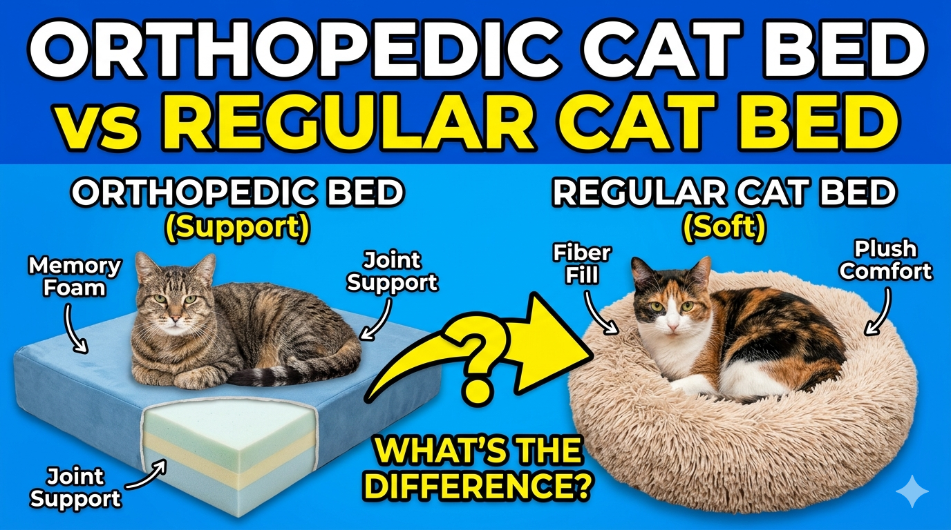 Orthopedic Cat Bed vs Regular Cat Bed
