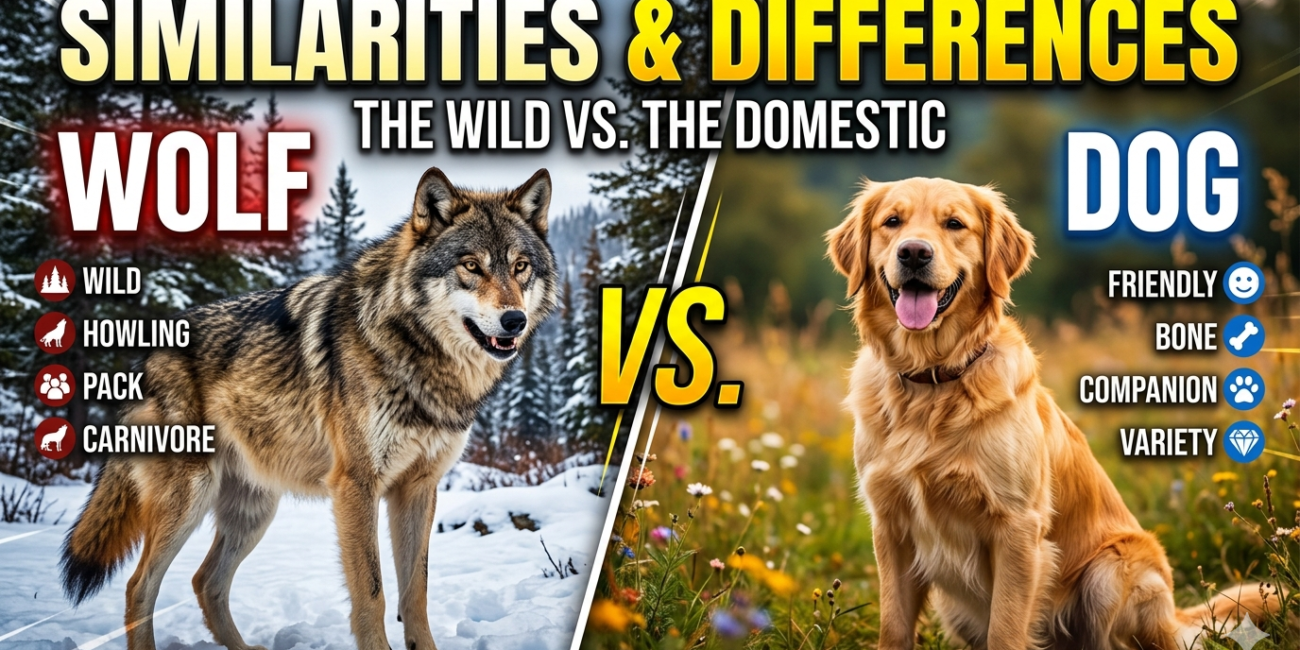 Similarities and Differences Between Dogs and Wolves