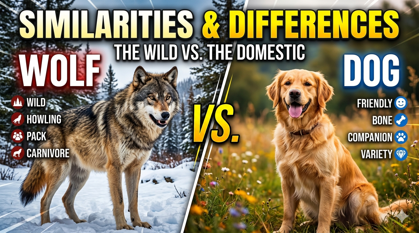 Similarities and Differences Between Dogs and Wolves