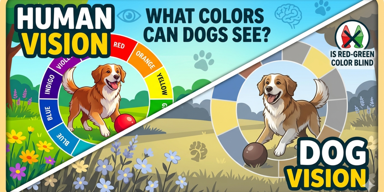 What colours can dogs see