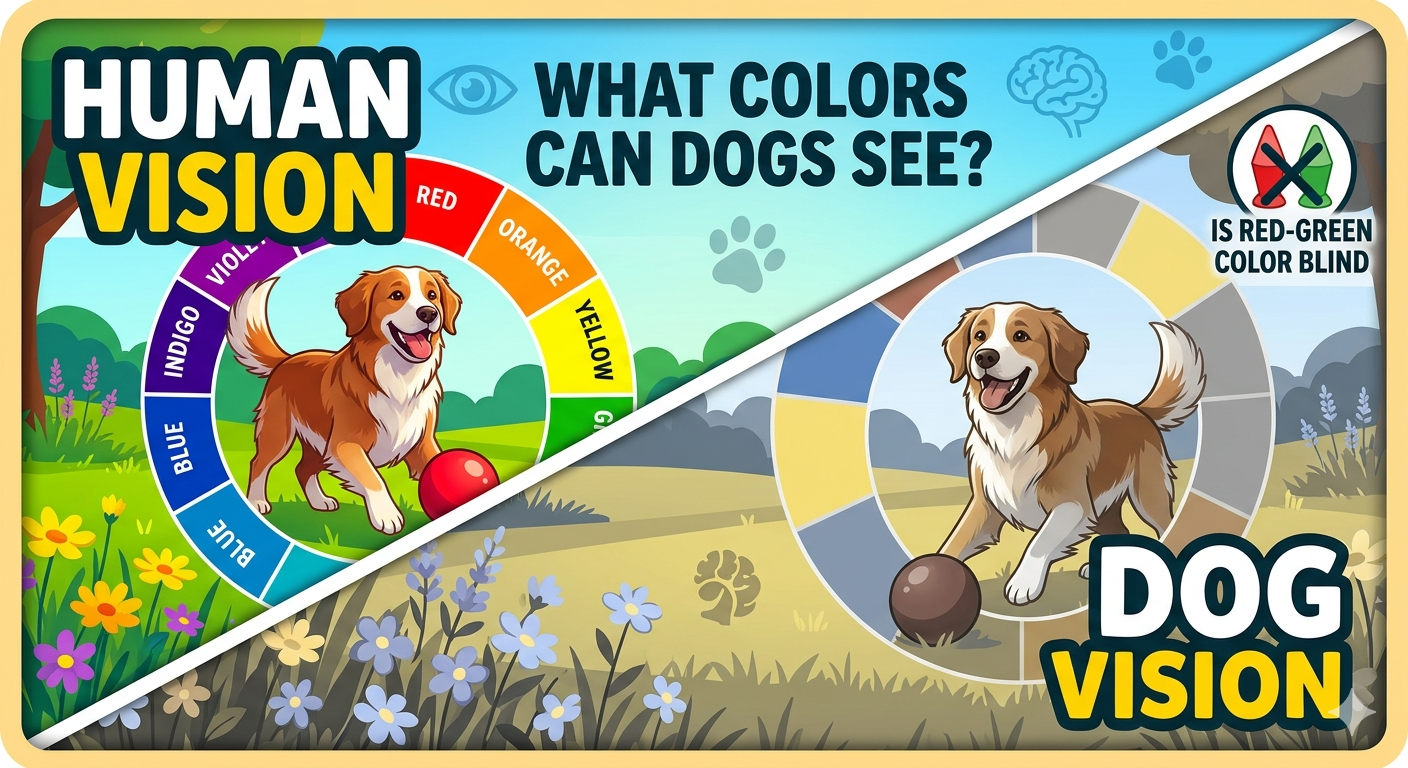 What colours can dogs see