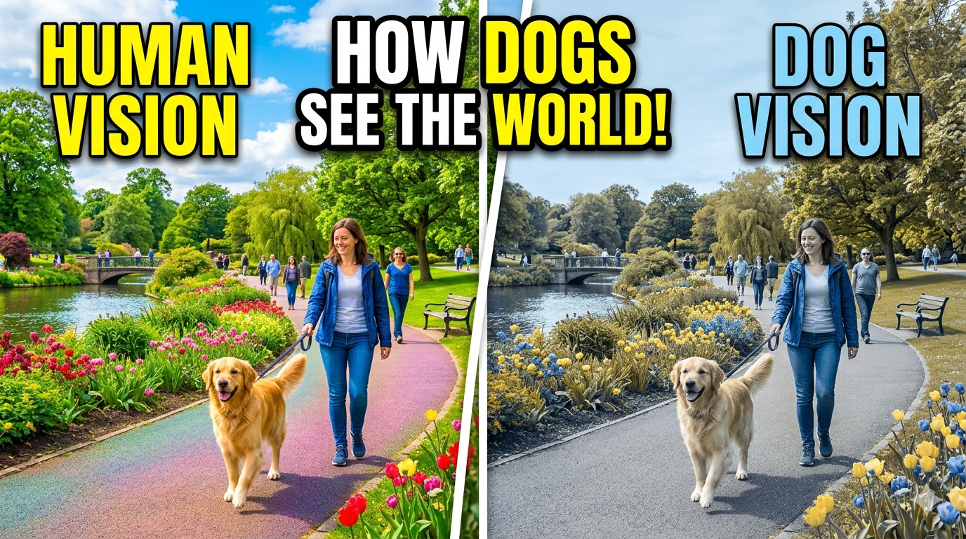 What colours can dogs see