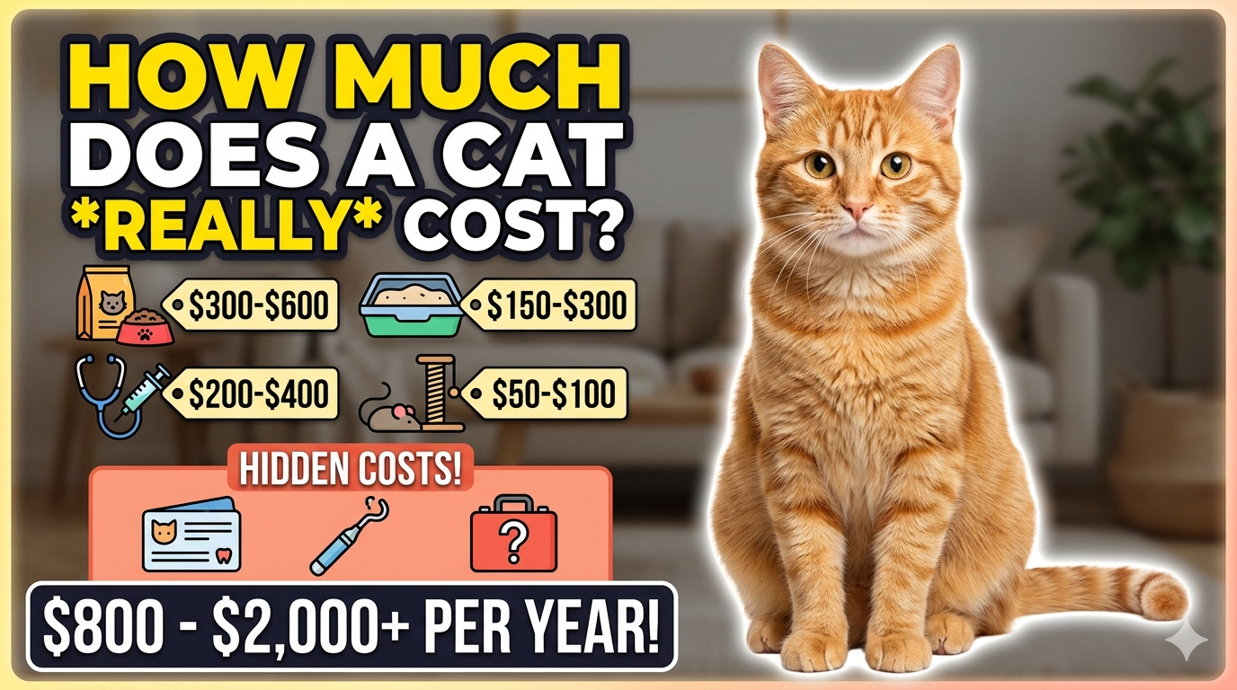 An itemized budget sheet sitting next to a cat toy and treats