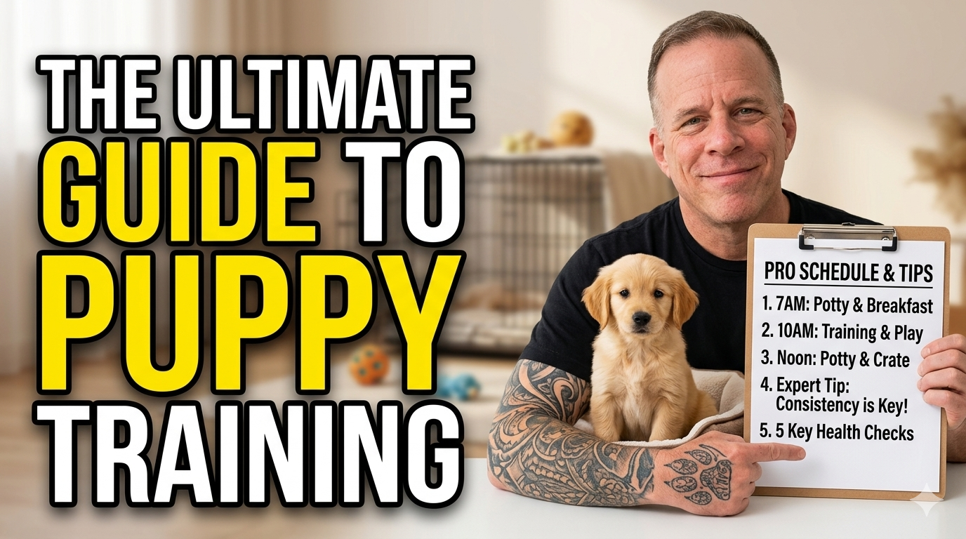 Professional positive reinforcement puppy training session