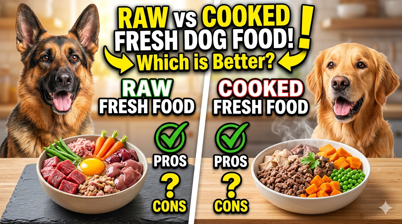 Raw vs cooked fresh dog food