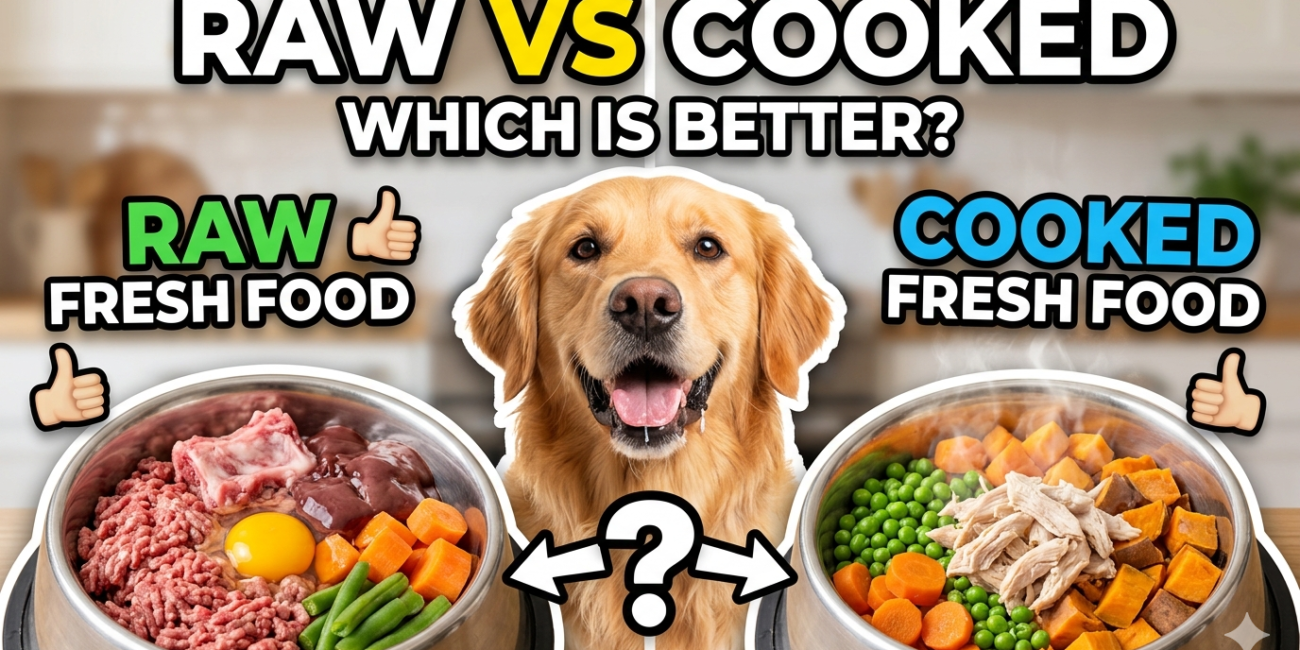 Raw vs cooked fresh dog food