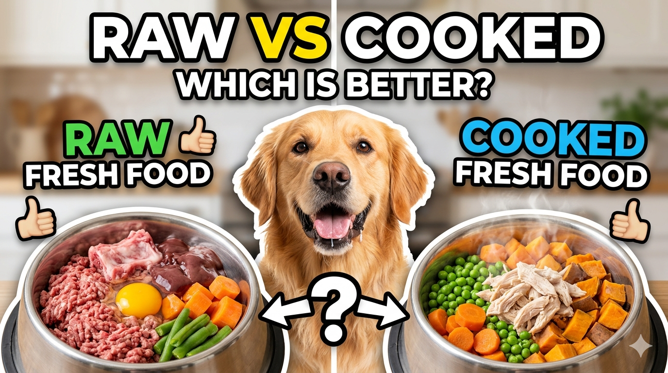 Raw vs cooked fresh dog food