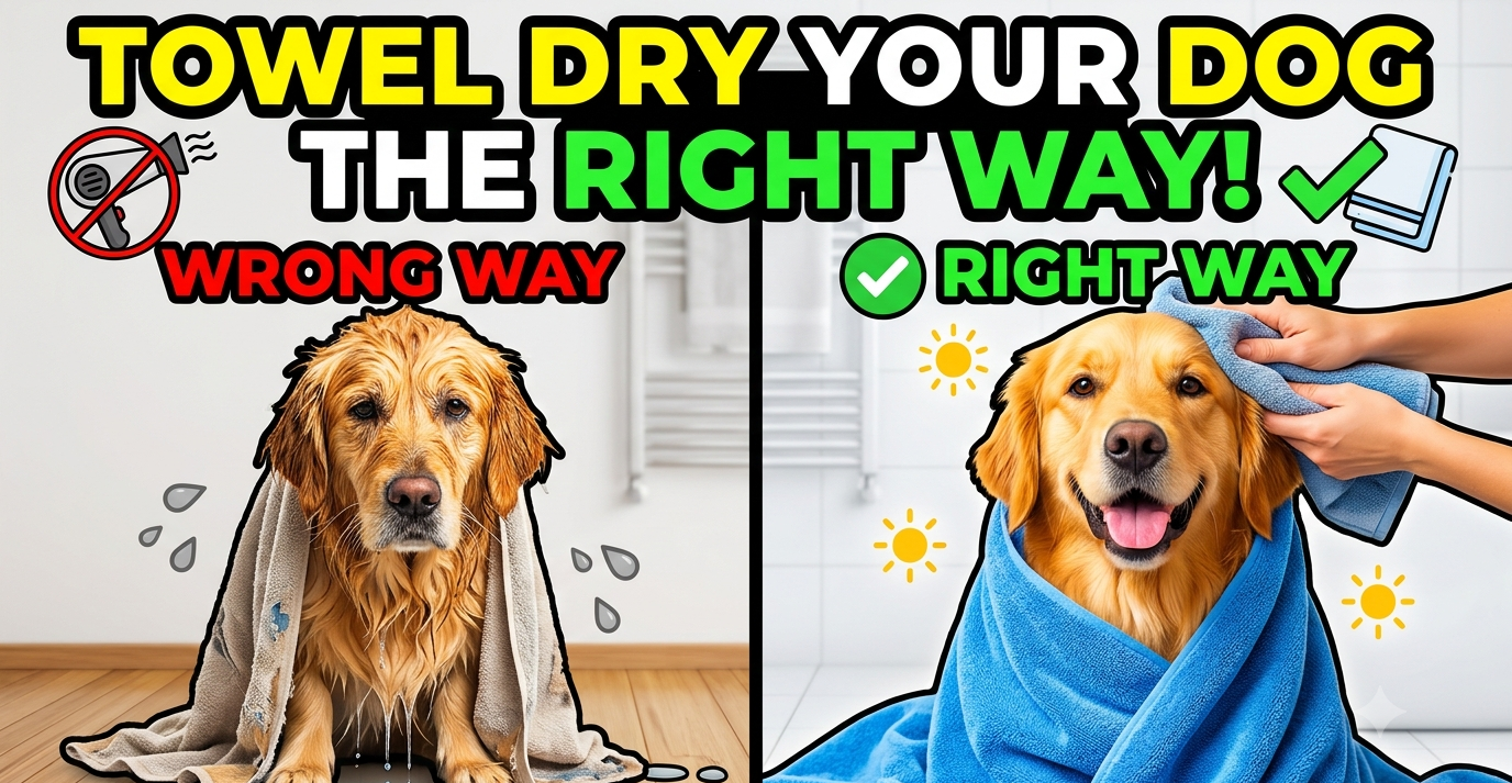 How to Towel Dry Your Dog the Right Way