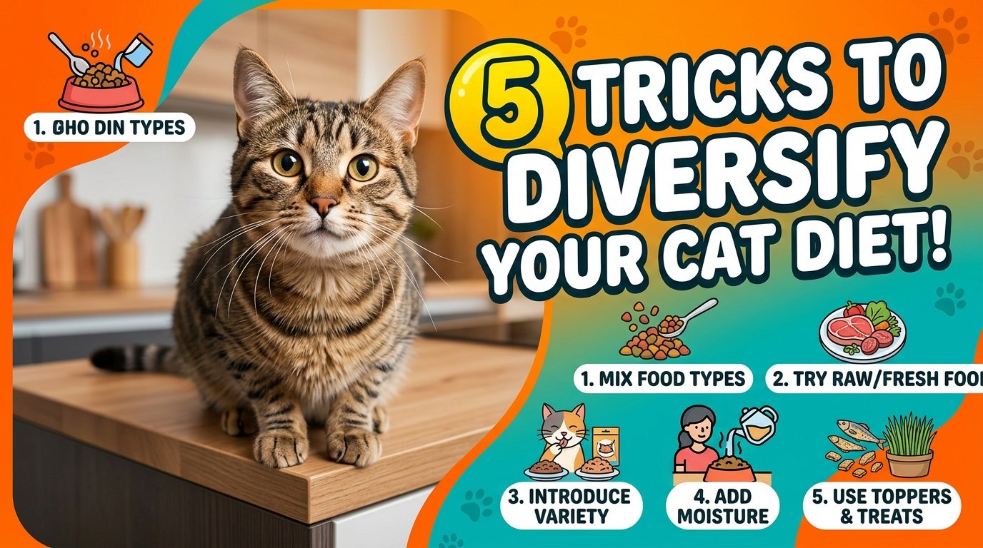 5 Tricks to diversify your cat diet