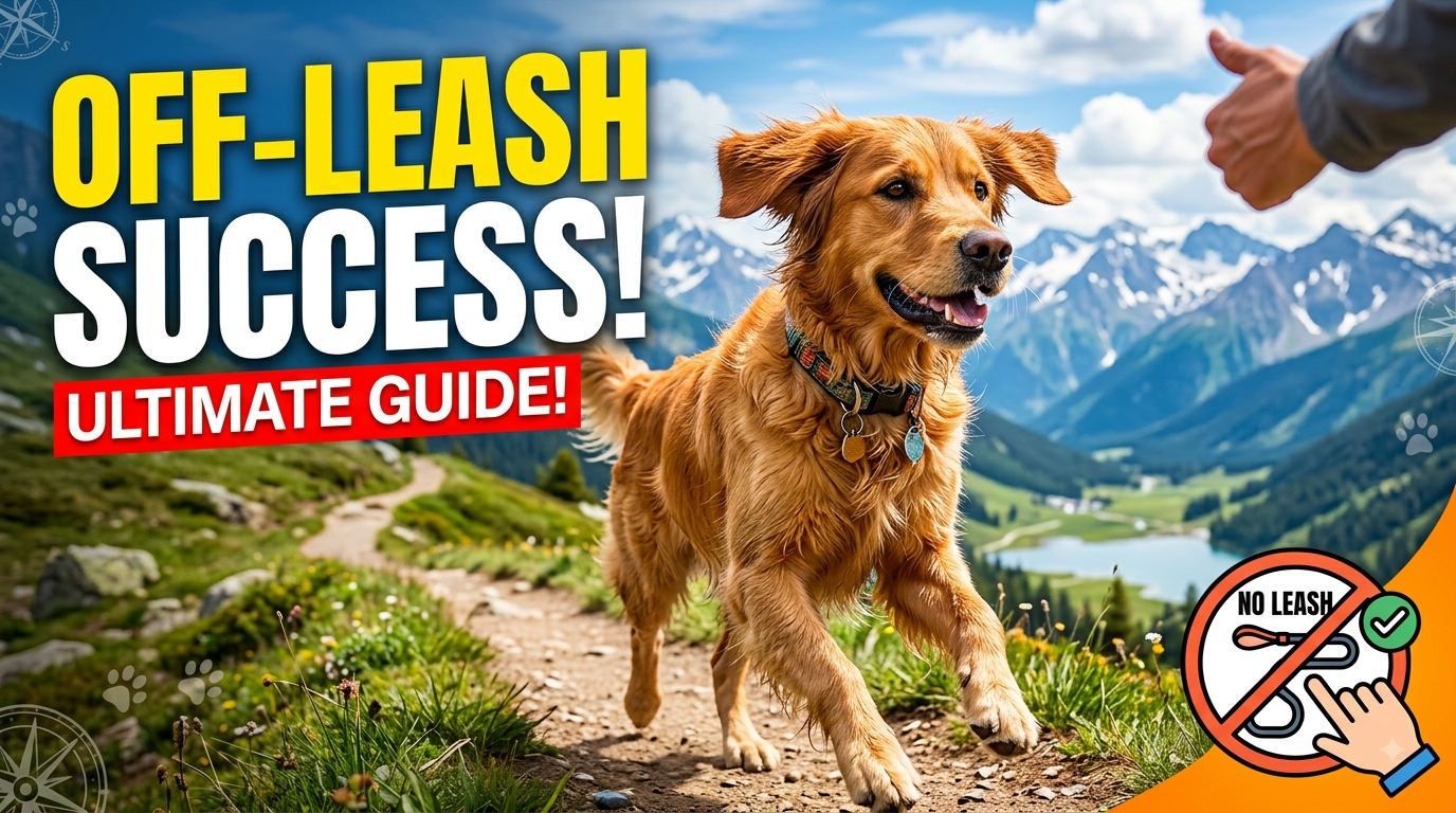 A healthy dog running joyfully through a forest trail off-leash