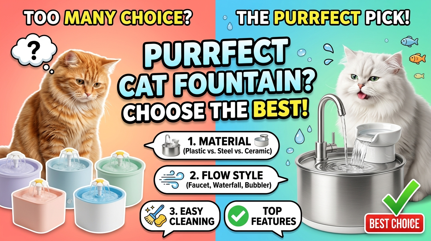 How to choose the purrfect cat water fountain
