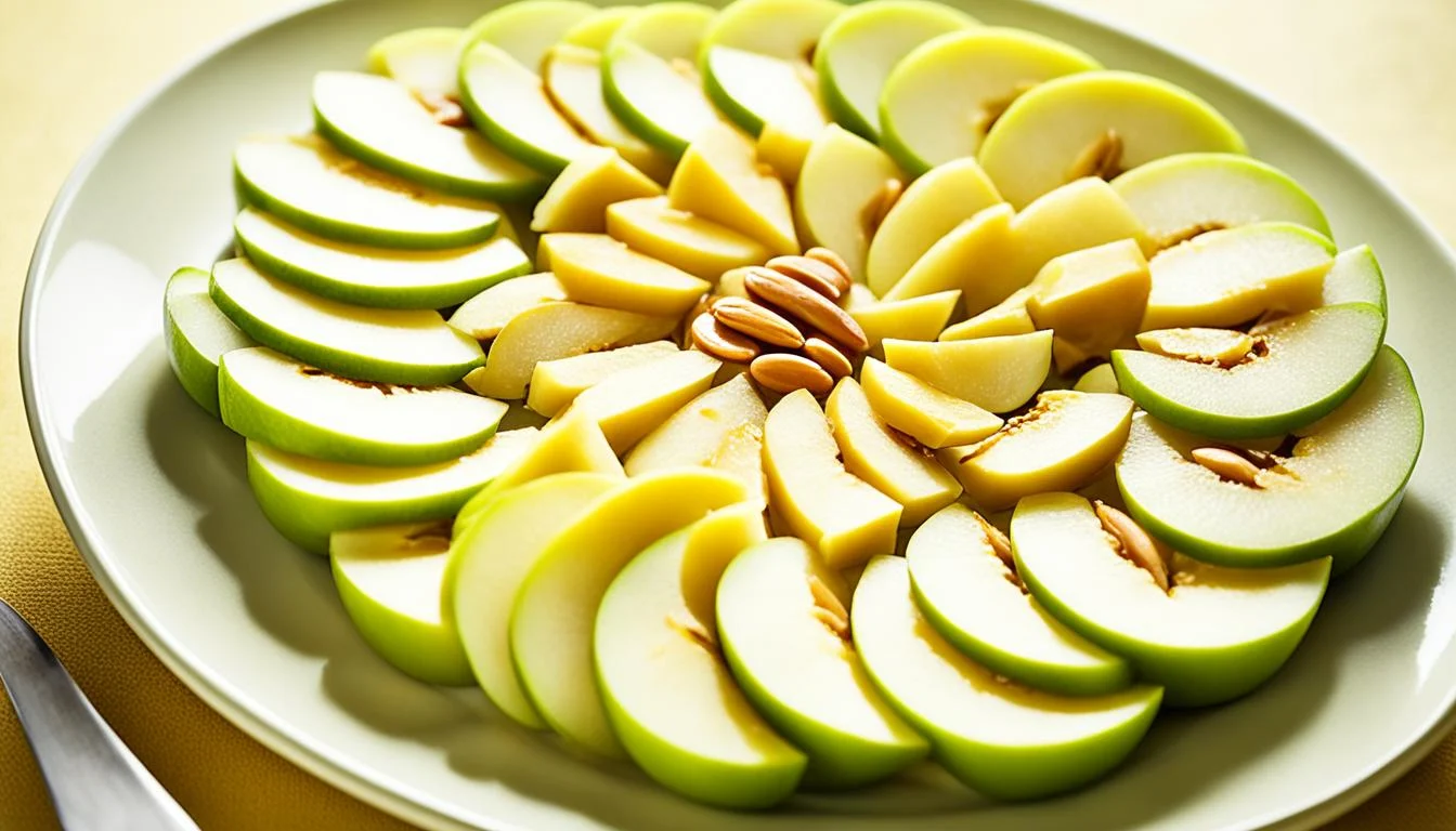apple slices with peanut butter